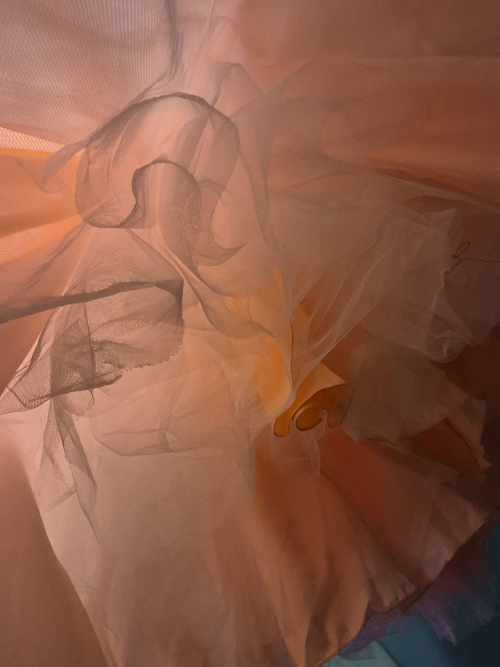 Mac Duggal‎ Coral-Peach Halter Tulle Ball Gown - Picture 10 of 11